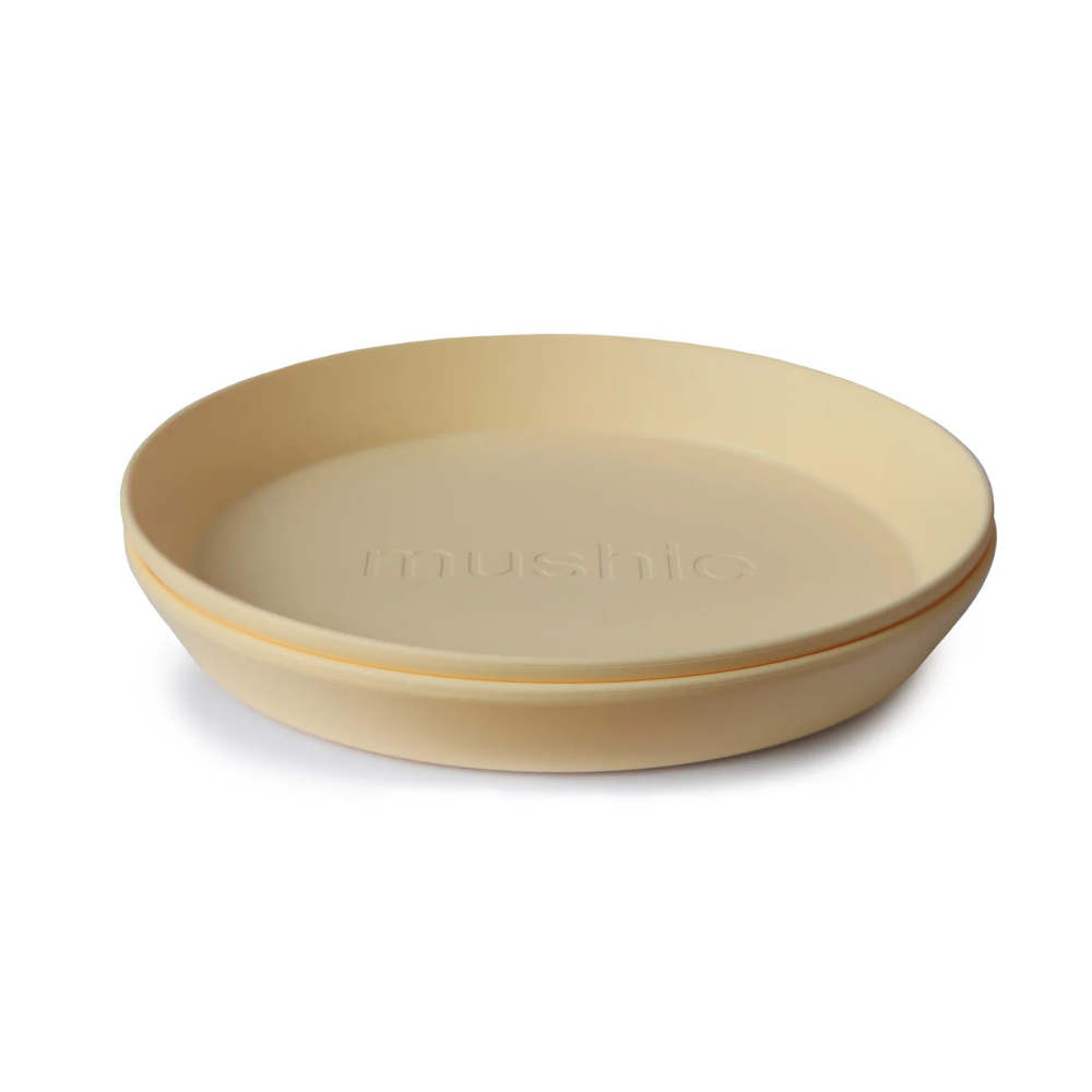 Mushie 2 Pack Round Plates