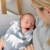 Baby Polar Bear Bamboo Swaddle