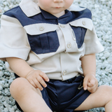 Kahkees Two Tone Boys Onesie Set